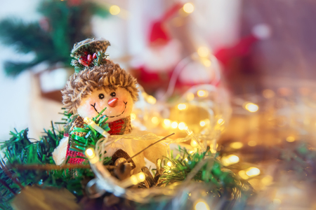 toy snowman with shallow depth of field