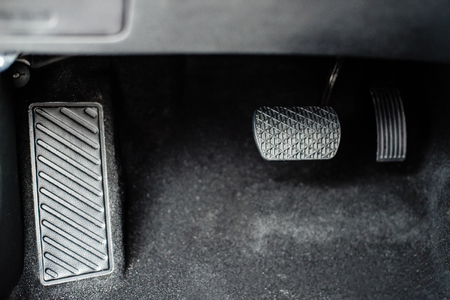 new pedals for driving with a shallow depth of fieldの写真素材