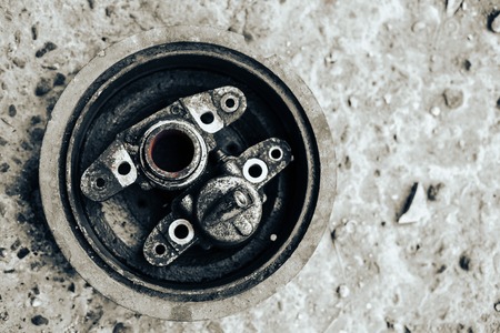 old car parts with shallow depth of fieldの写真素材
