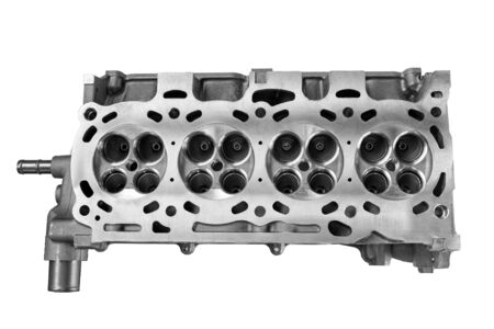 Cylinder head combustion engine isolated on white background