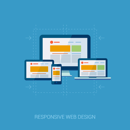 Flat design concept icons for web and mobile servicesのイラスト素材