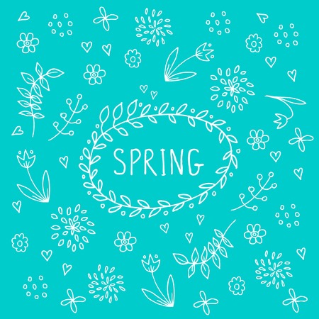 Set of Trendy Posters with hand drawn Background. Modern Hipster Style for Invitation, Business Contemporary Design. Hand Drawn Elements for Placards, Flyerのイラスト素材