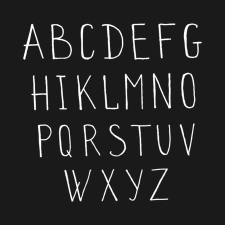 Grunge marker lettersのイラスト素材