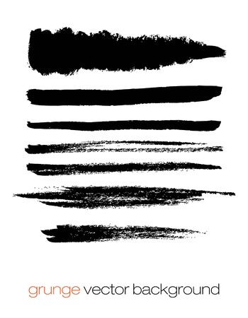 Grunge marker stains, lines, backgrounds and brushstrokesのイラスト素材