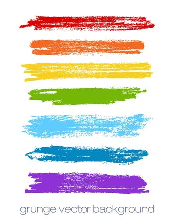 Grunge marker stains, lines, backgrounds and brushstrokesのイラスト素材