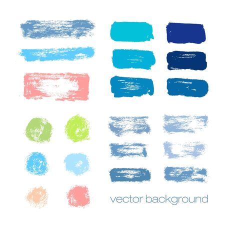Grunge marker stains, lines, backgrounds and brushstrokesのイラスト素材