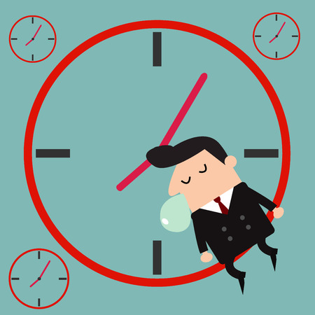 Sleeping businessman. illustration Vectorのイラスト素材