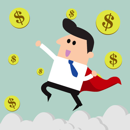 super businessmanのイラスト素材