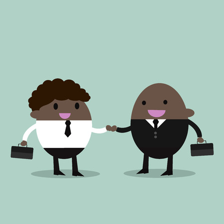 business partners handshaking  Business people shaking handsのイラスト素材