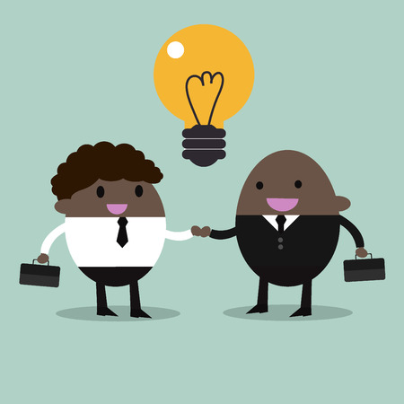 business partners handshaking  Business people shaking handsのイラスト素材