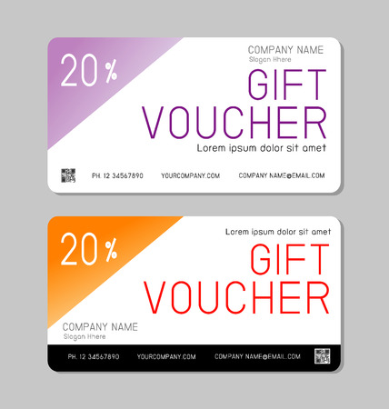 Gift voucher template and modern pattern. Voucher template with premium pattern, gift Voucher template with colorful pattern. bright concept.のイラスト素材