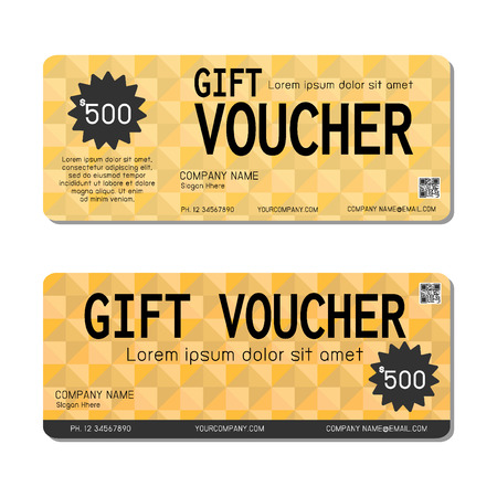 Gift voucher template and modern pattern. Voucher template with premium pattern, gift Voucher template with colorful pattern. bright concept. のイラスト素材