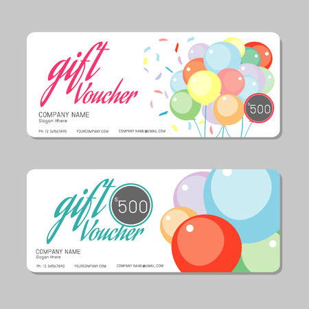 Gift voucher template and modern pattern. Voucher template with premium pattern, gift Voucher template with colorful pattern. bright concept.のイラスト素材