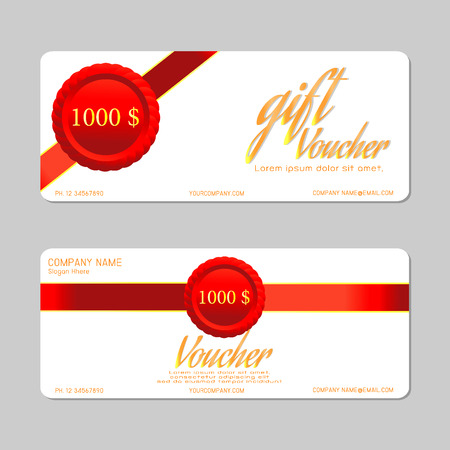 Gift voucher template and modern pattern. Voucher template with premium pattern, gift Voucher template with colorful pattern. bright concept. のイラスト素材