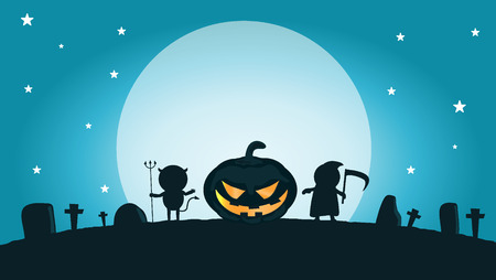 vector illustration of Halloween monster Happy Halloween,Halloween Partyのイラスト素材