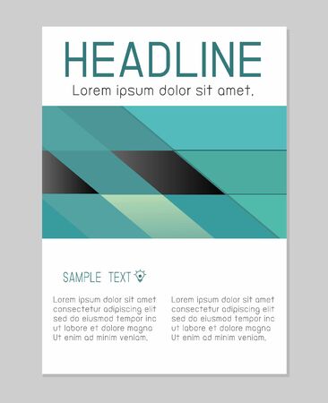 design template in A4 size, Brochure booklet cover annual report layout,  vector annual report leaflet brochure template design, modern multipurpose style, book cover layout design.のイラスト素材