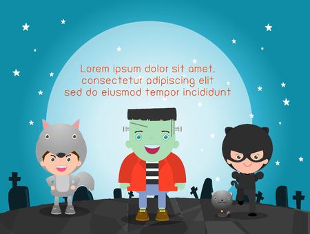 Happy Halloween Poster Partyのイラスト素材