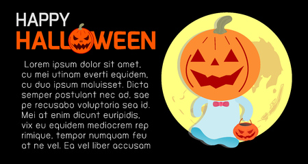 Happy Halloween Poster Party and theme design backgroundのイラスト素材