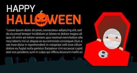 Happy Halloween Poster Party and theme design backgroundのイラスト素材