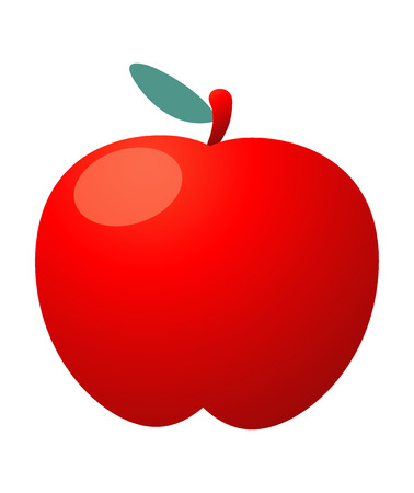 Red apple,vector illustration,apple iconのイラスト素材