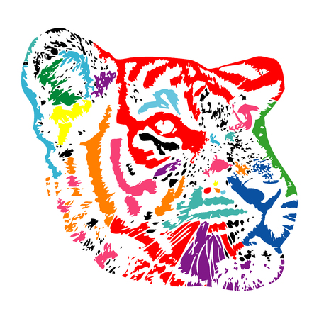 Tiger head Vectorのイラスト素材