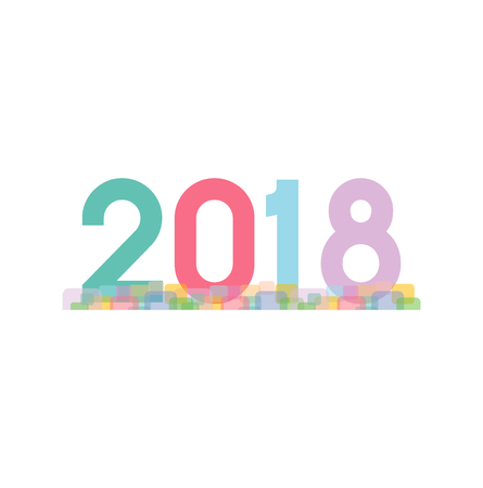 Happy New Year 2018, backgroundVector Illustrationのイラスト素材