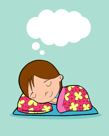 kid sleeping at home on background, children resting at home, Couch and girl, Simple cartoon of kids taking nap, kids sleeping, child sleeping, people sleep, woman activity sleep Vector illustrationのイラスト素材