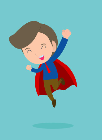 super businessman. Business Concept vector Illustration.のイラスト素材
