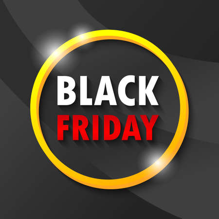 Black Friday Sale Promotion Poster or banner abstract background, Big Sale Event Promo and shopping template isolated vector illustrationのイラスト素材