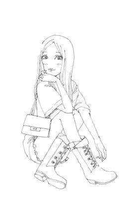 beautiful cute girls hand drawn, Happy young girl teenager cartoon doodle women isolated on white background vector illustrationのイラスト素材