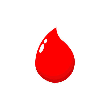 Vector illustration of blood drop icon flat design, World Blood Donor Day, healthy concept isolated on white backgroundのイラスト素材