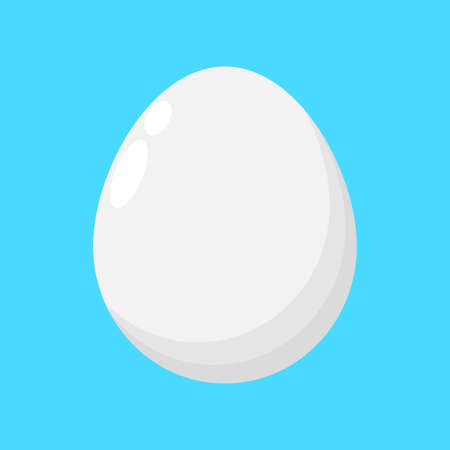 Eggs peeled, Funny cartoon Cute chicken egg , healthy food concept, icon comic character isolated on white background vector illustration flat styleのイラスト素材