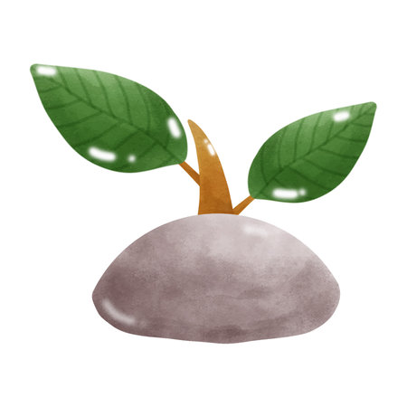 plant watercolor emotion element ,world environment day, save the world, earth day, on white background vecter illustrationのイラスト素材