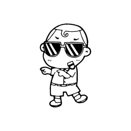 thai student doodle coloring styles on white background vector illustrationのイラスト素材