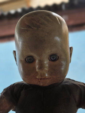 Sculpture of a little boyの写真素材