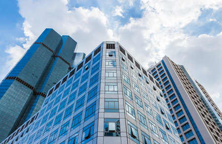 Modern business architecture and sky のeditorial素材