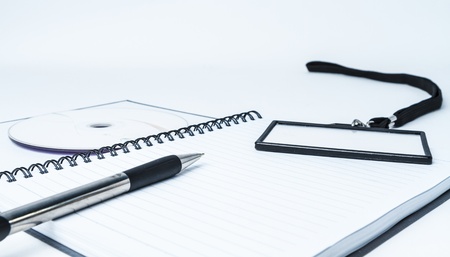open book and pen  for space text