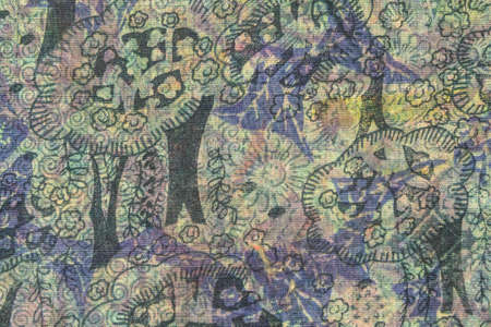 Beautiful tree and leaf pattern fabric