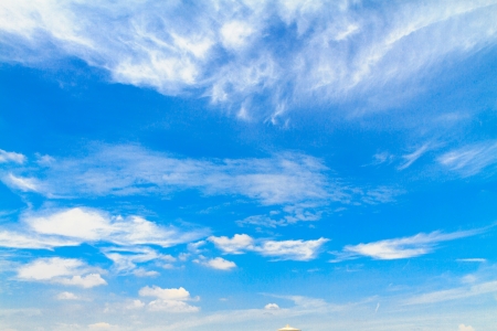 blue sky and  white cloudの写真素材