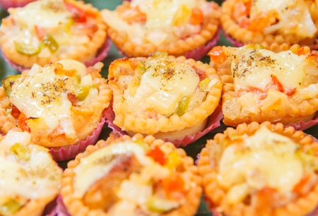 close up fresh cookie with mayonnaiseの写真素材