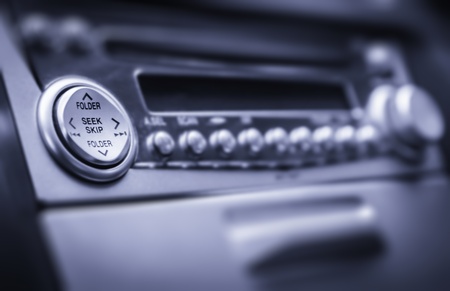 Modern car radio with buttonsの写真素材