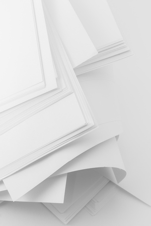 Stack white paper space for text backgroundの写真素材