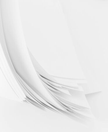 abstract image of  sheets white paper wave shape
