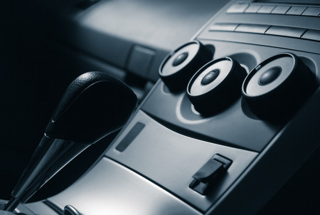 gear box in new car interiorsの写真素材