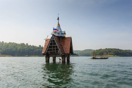 Old temple underwater in Thailandのeditorial素材