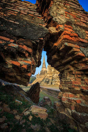 the old pagoda in Thailandの写真素材