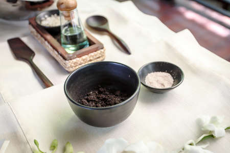 tools and accessories for spa treatmentsの写真素材