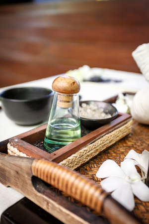 tools and accessories for spa treatmentsの写真素材