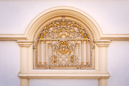 White cement cornice for window  or stuccoの写真素材