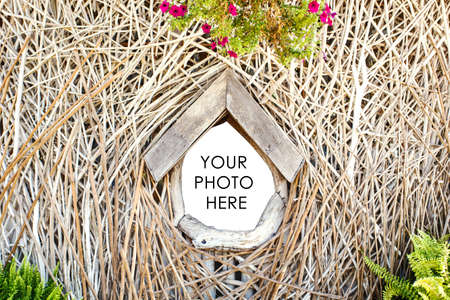 Abstract of tree branch with middle frame for photoの写真素材